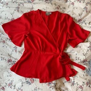 ASOS red tie top size 4 Valentines Day